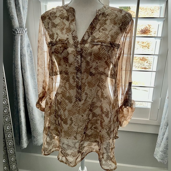 Apt. 9 Tops - Sheer Animal Print Apt 9 Top